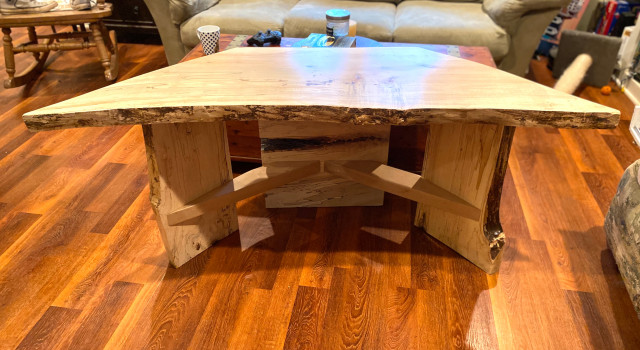 Custom corner table rustic
