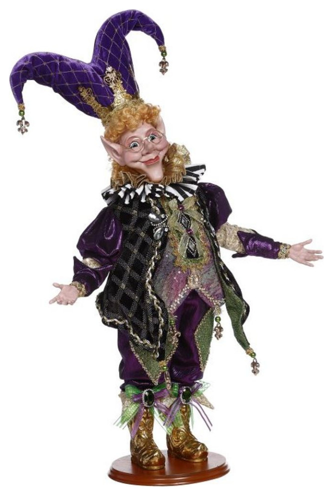 Mark Roberts 2021 Jester King with Crown Figurine, 25" Contemporary