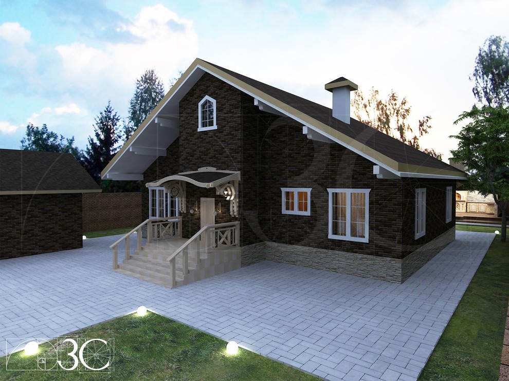 Одноэтажный загородный дом