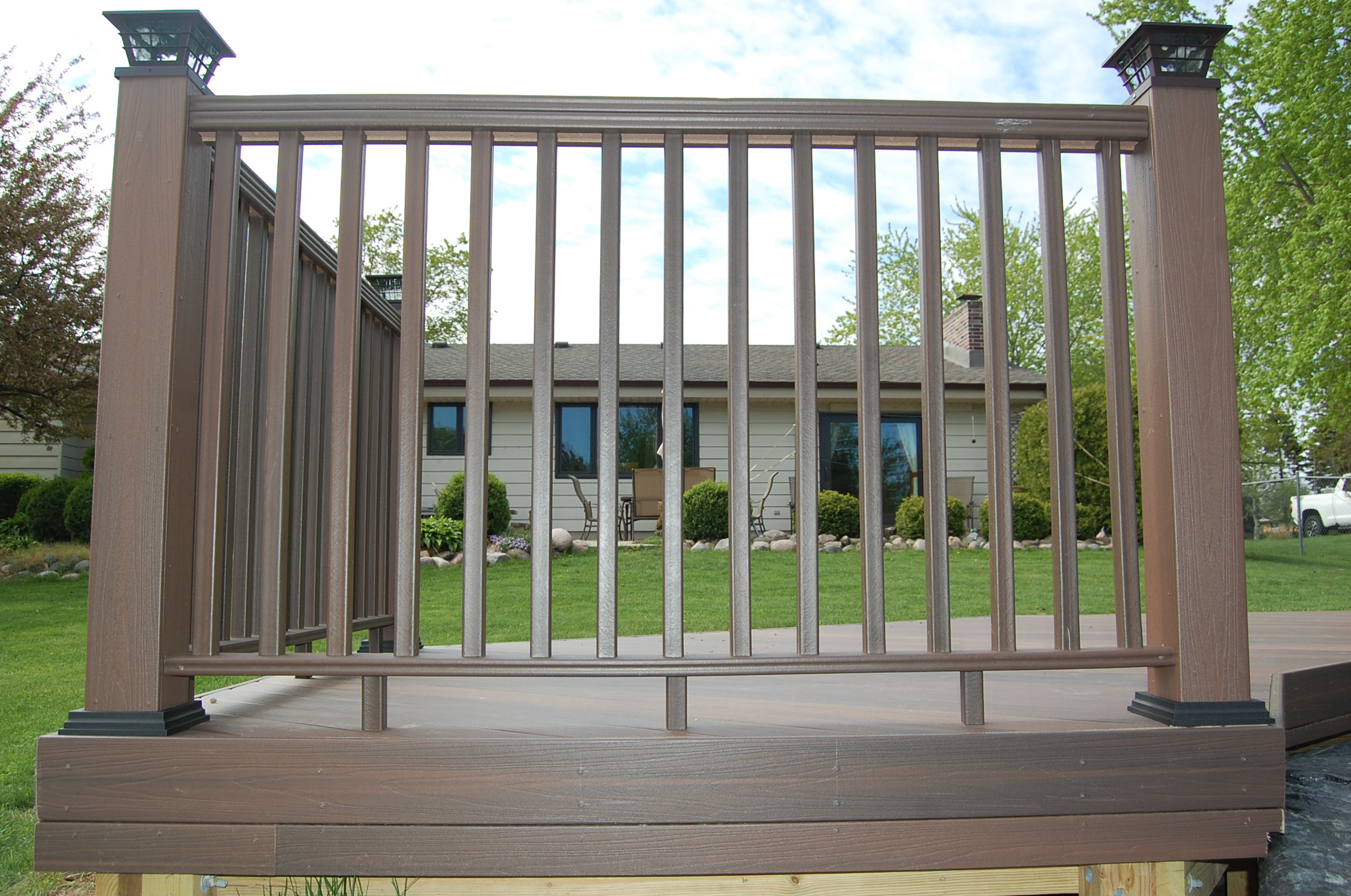 Composite deck around pool