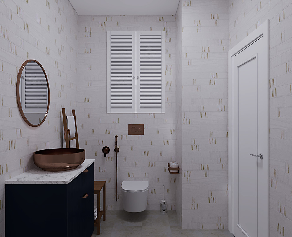 Интерьер ванной комната в скандинавском стиле