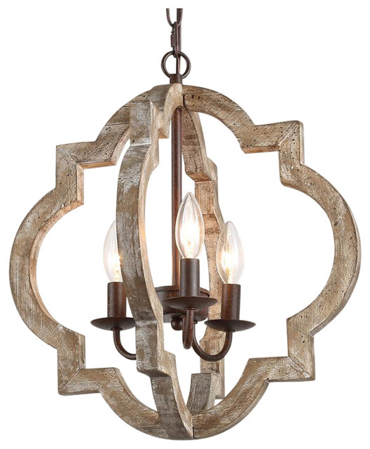 3-Light Farmhouse Lantern Chandeliers 