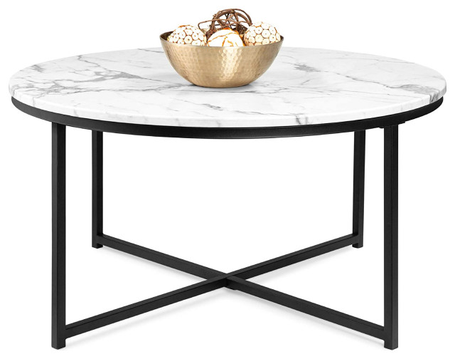 Warren 32 Round Marble Coffee Table Pottery Barn