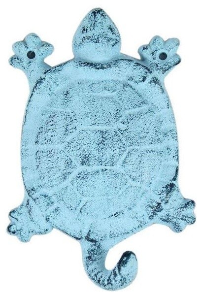Turtle Hom set of 2 Antique White Cast Iron Turtle Decorative Napkin Ring 4" 