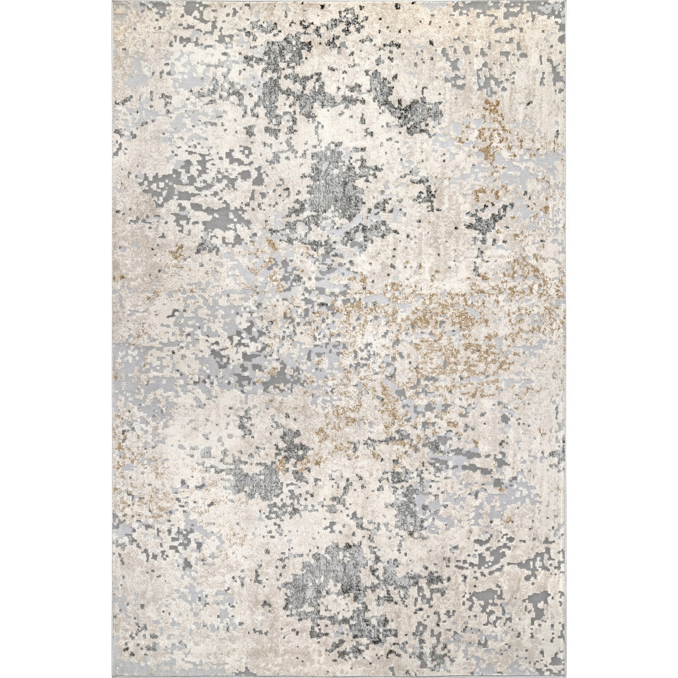 nuLOOM Chastin Modern Abstract Area Rug, Beige, 8'x10'