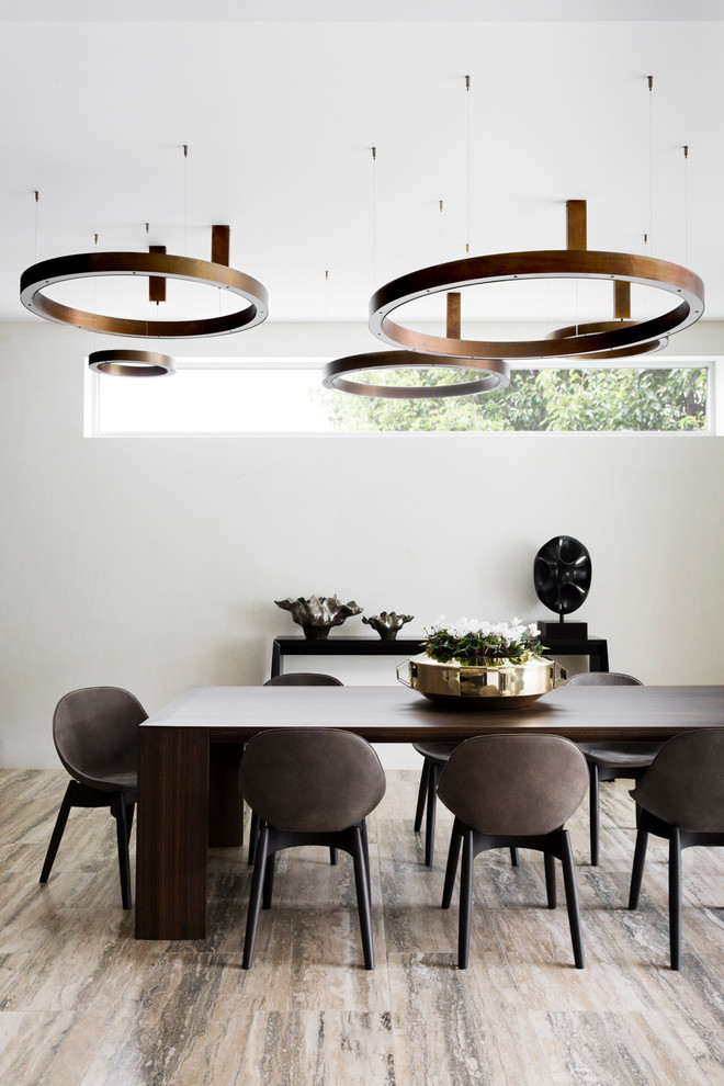 Inspiration for a modern dining room in Melbourne.