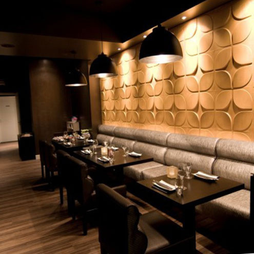 Sushi bar looks fingerlicking good with WallArt 3D wall panels!
