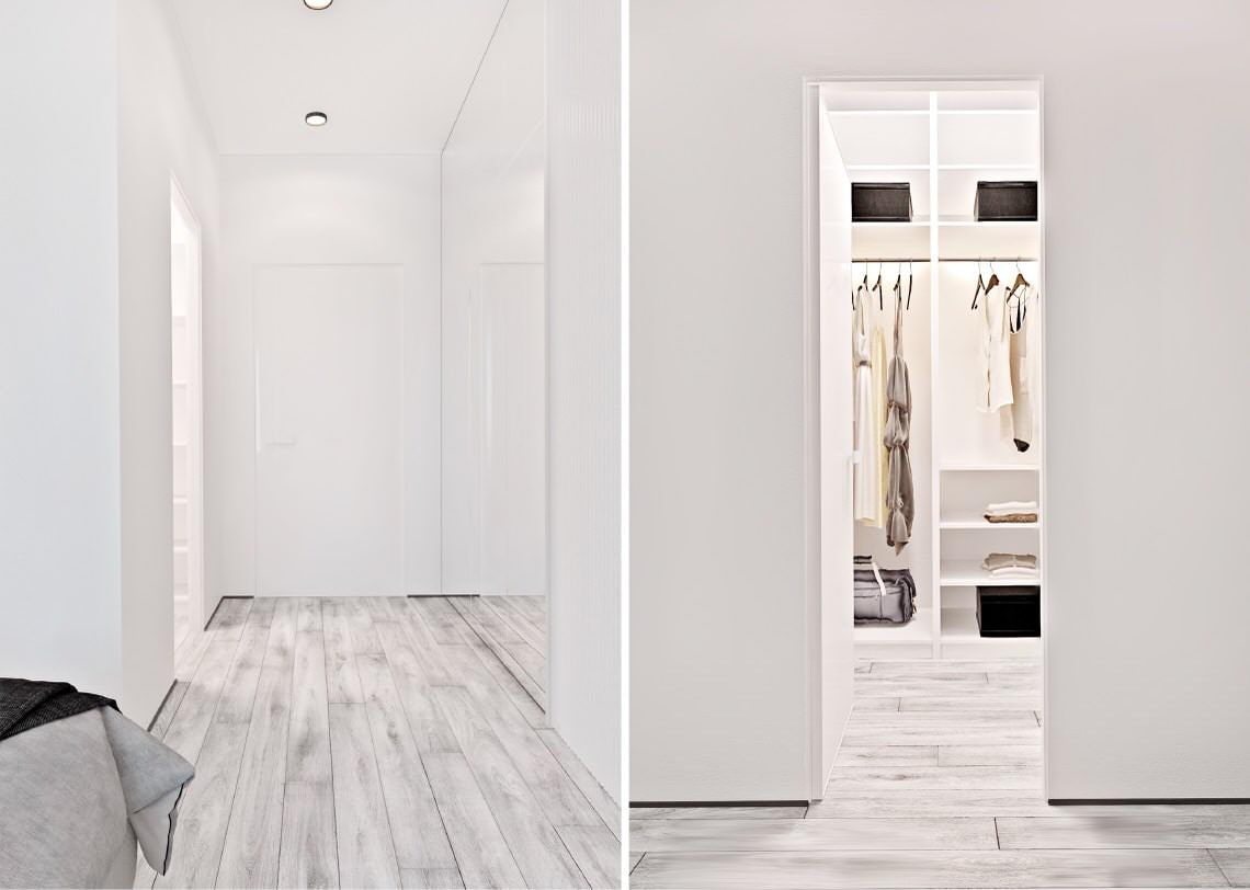 Дизайн 2 комнатной квартиры в стиле современного минимализма