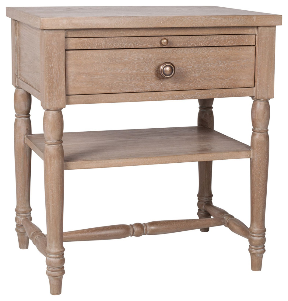 Jones Bedside Table, Natural Traditional Nightstands And Bedside