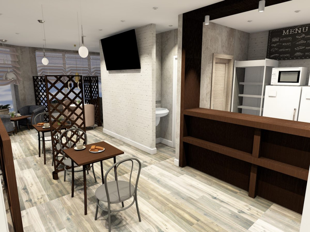 Дизайн-проект кафе быстрого питания в Новокузнецке