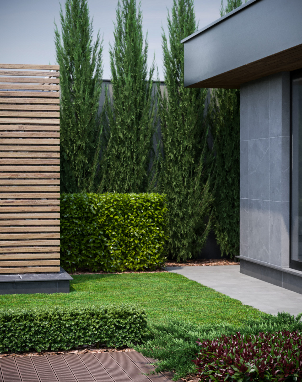 Проект благоустройства территории частного дома.