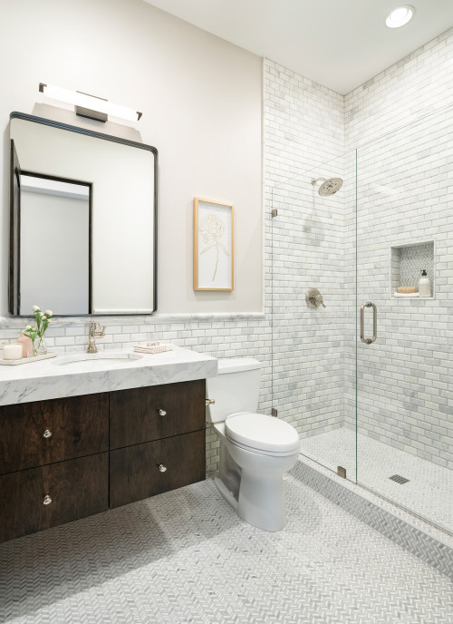 49+ White Bathroom Backsplash ( CLEAN & EFFORTLESS ) - White Tiles