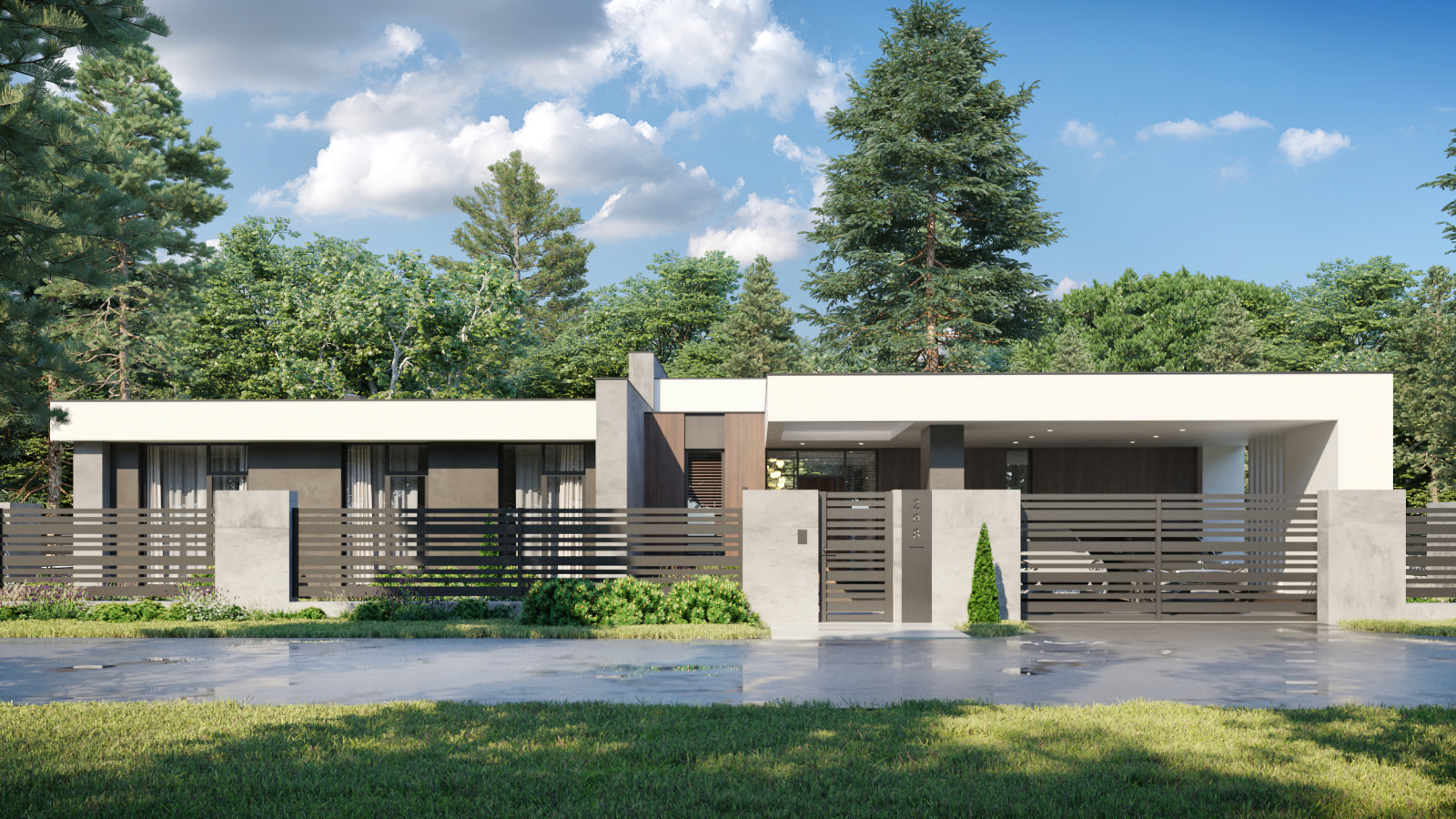 Проект индивидуального жилого дома и бани в КП "Цветочный"