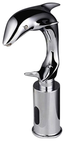 Touch Free Motion Sensor Sink Faucet Dolphin Style