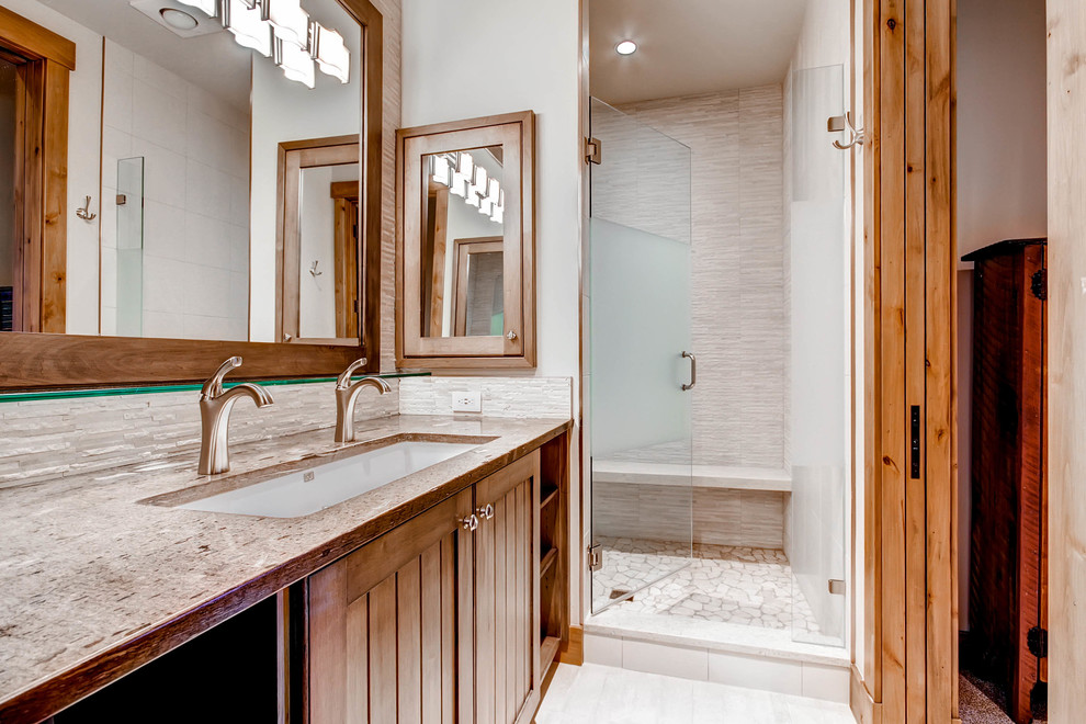 This is an example of a transitional bathroom in Denver.