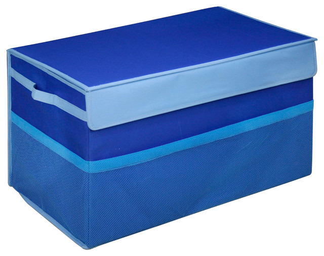 Kids Collapsible Toy Box, Blue, Large