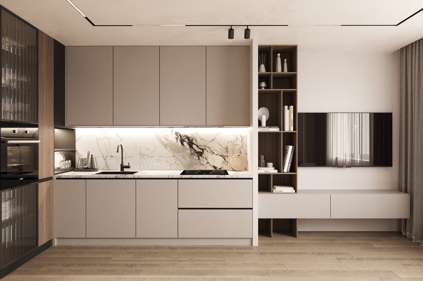 Проект интерьера кухни-гостиной