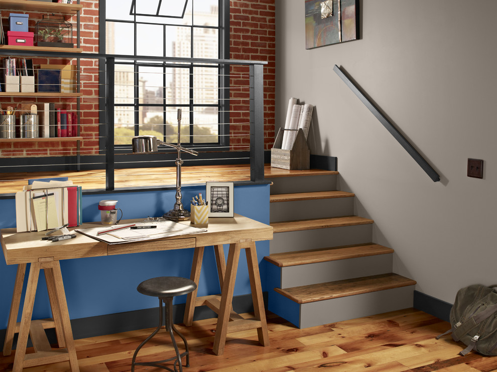 Inspiration for a modern home office remodel in Orange County