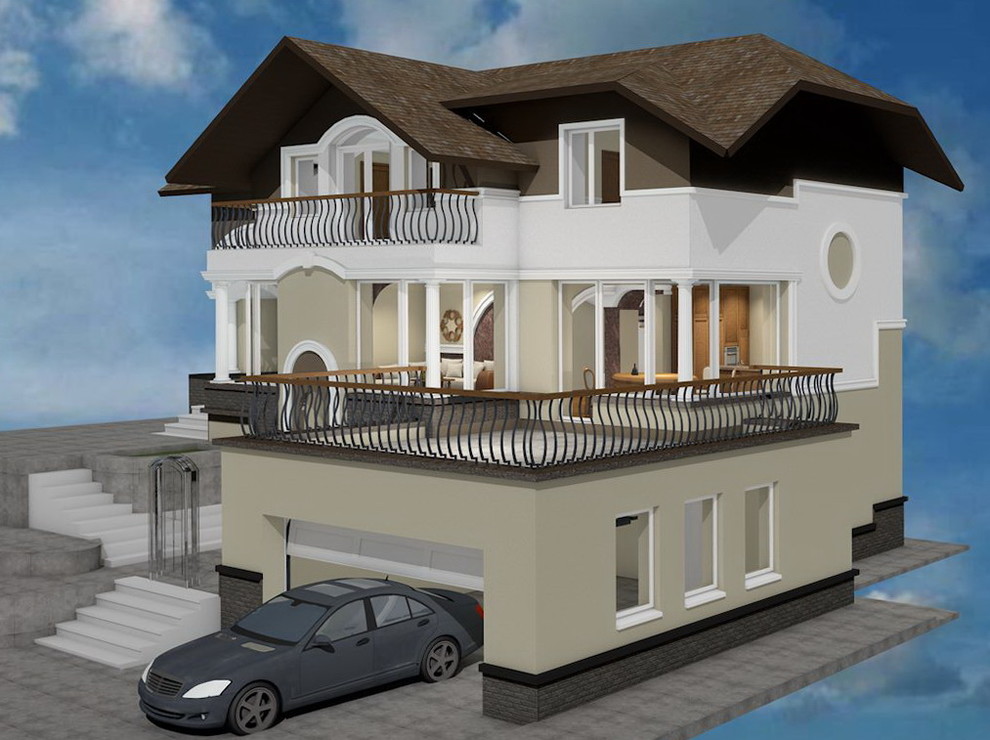 Эскизный проект фасада и интерьера