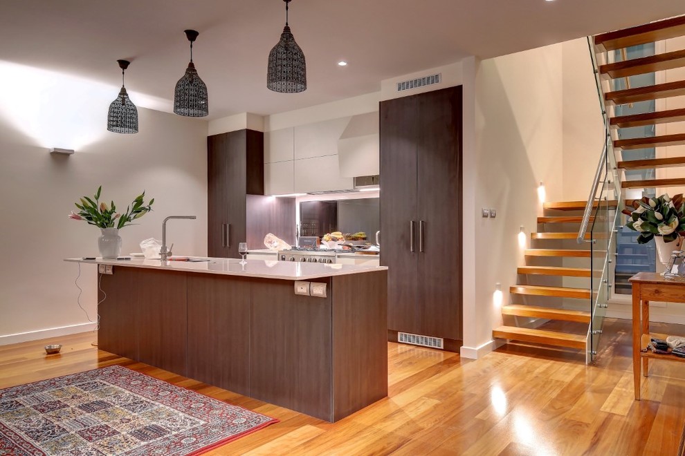 Photo of a mid-sized contemporary kitchen in Adelaide.