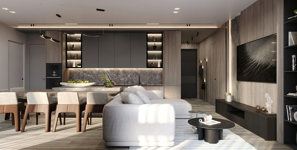 Кухня-гостиная и холл