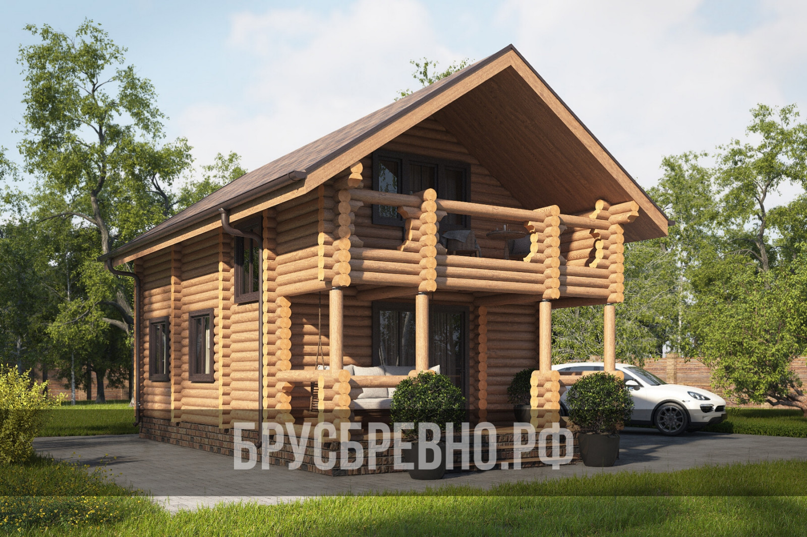 Проект 563 Баня 6х10 бревно 200