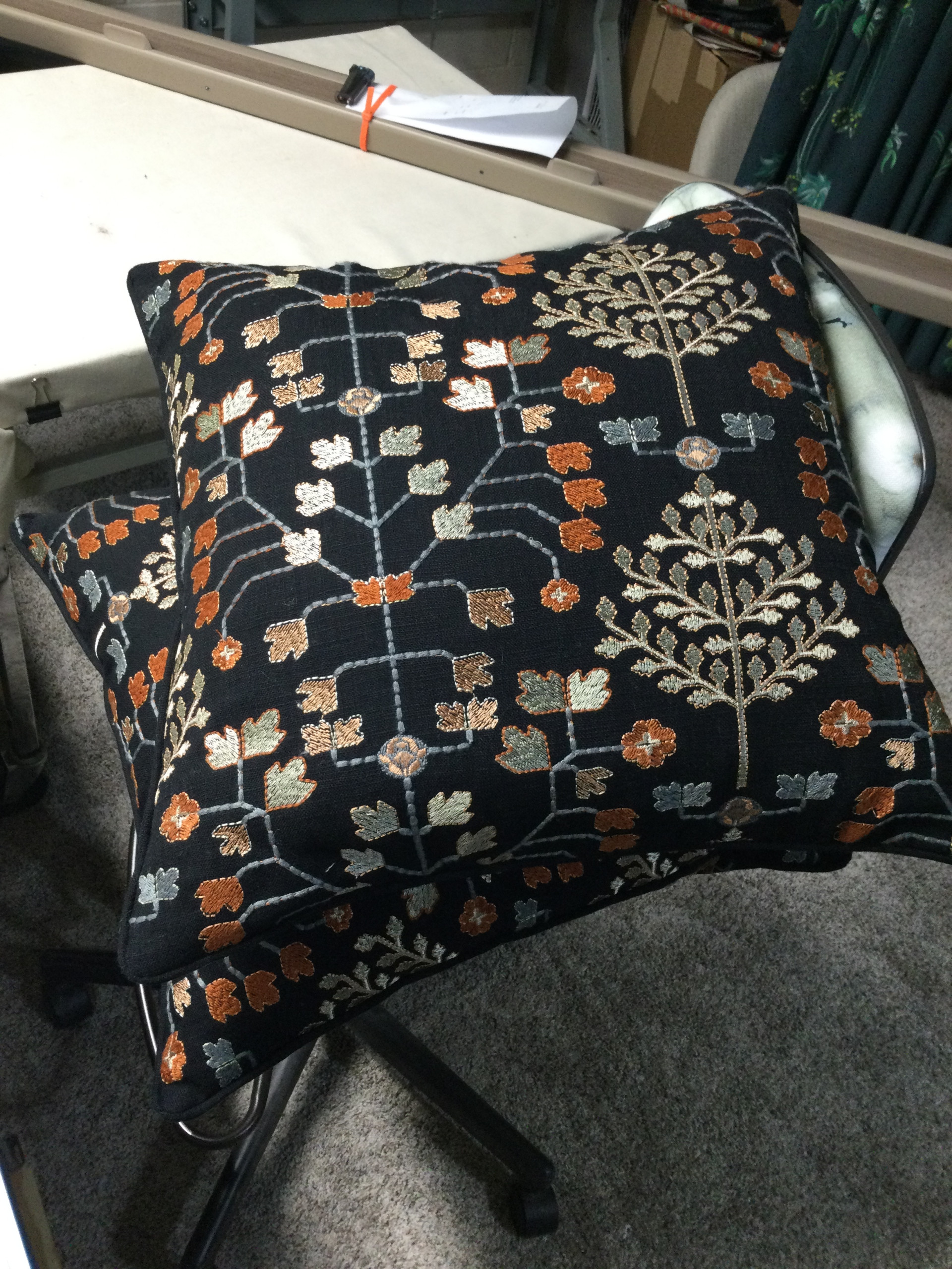 Coordinating Pillows w/ Patio Door Drapery