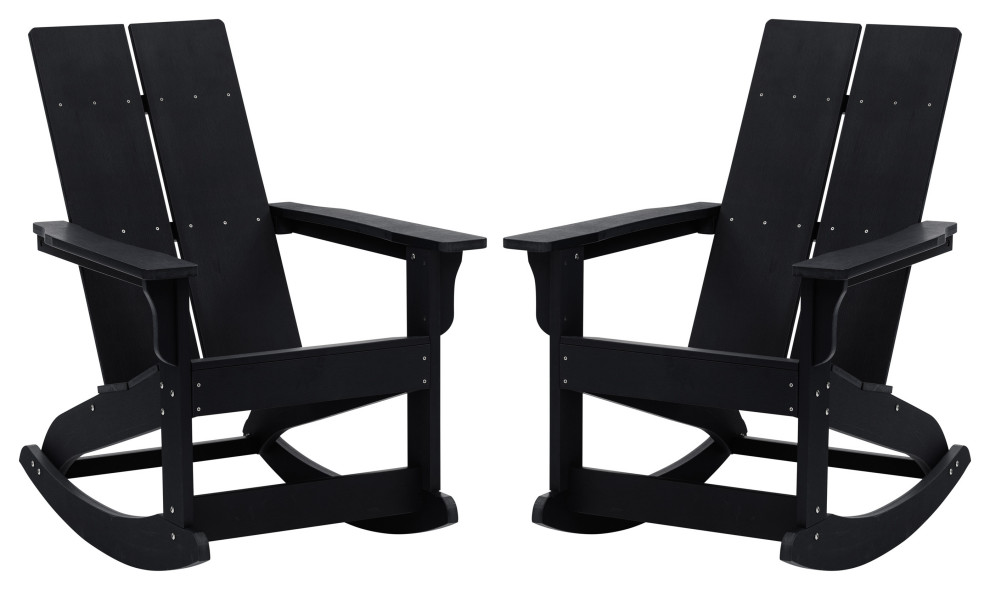 2PK UV Treated AllWeather Polyresin Adirondack Chair with Rocking