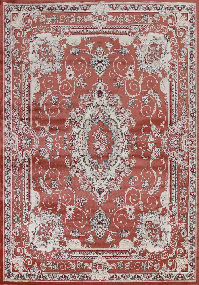 Floral Medallion Transitional Oriental Turkish Rug Traditional Carpet 9x13