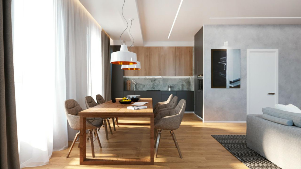 Дизайн проект квартиры в стиле "Минимализм" общей площадью 110 кв.м.