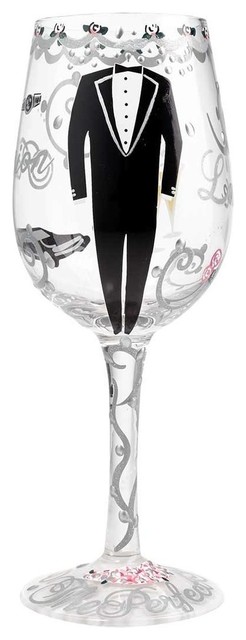 "Groom" Wine Glass