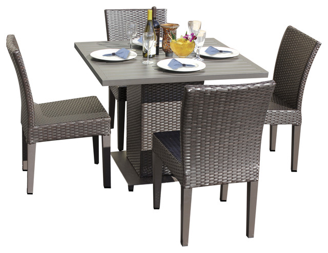 Barbados Square Dining Table With 4 Chairs Espresso