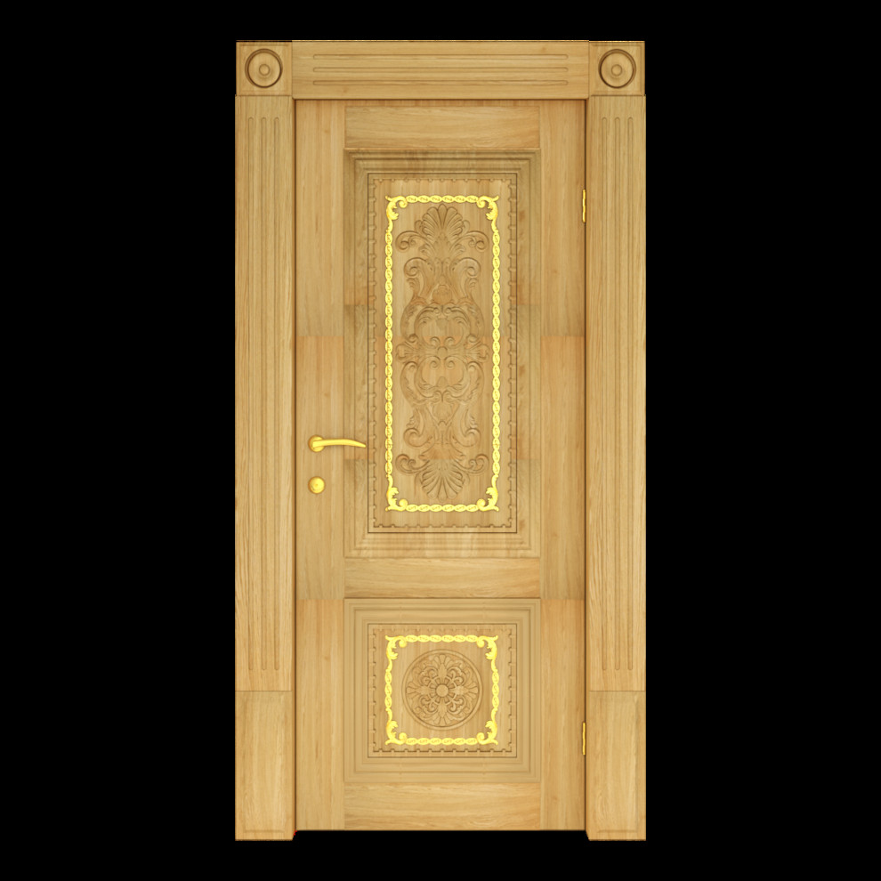 Межкомнатные двери с резьбой и золочением