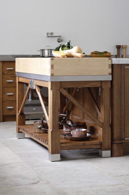 Large butcher's block kitchen