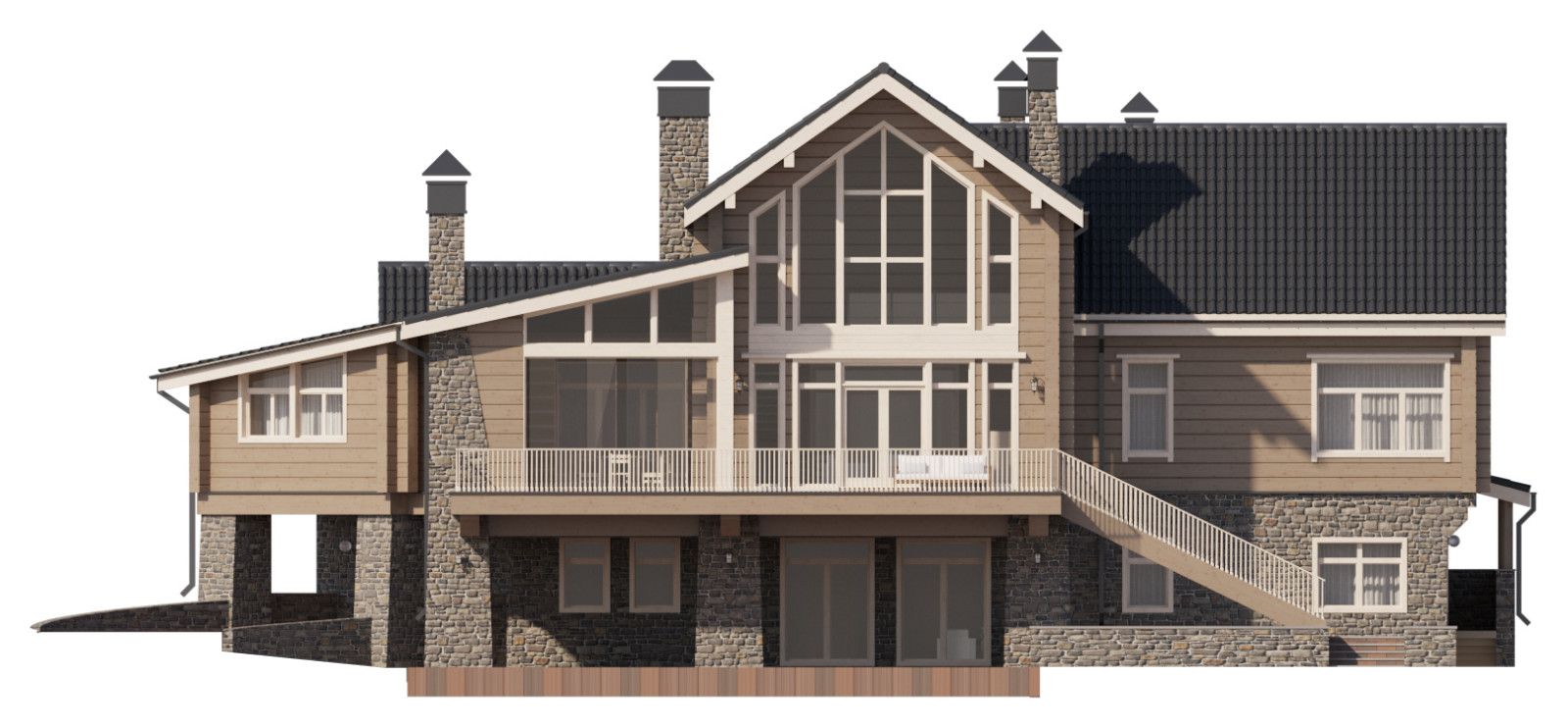 Проект дома на склоне