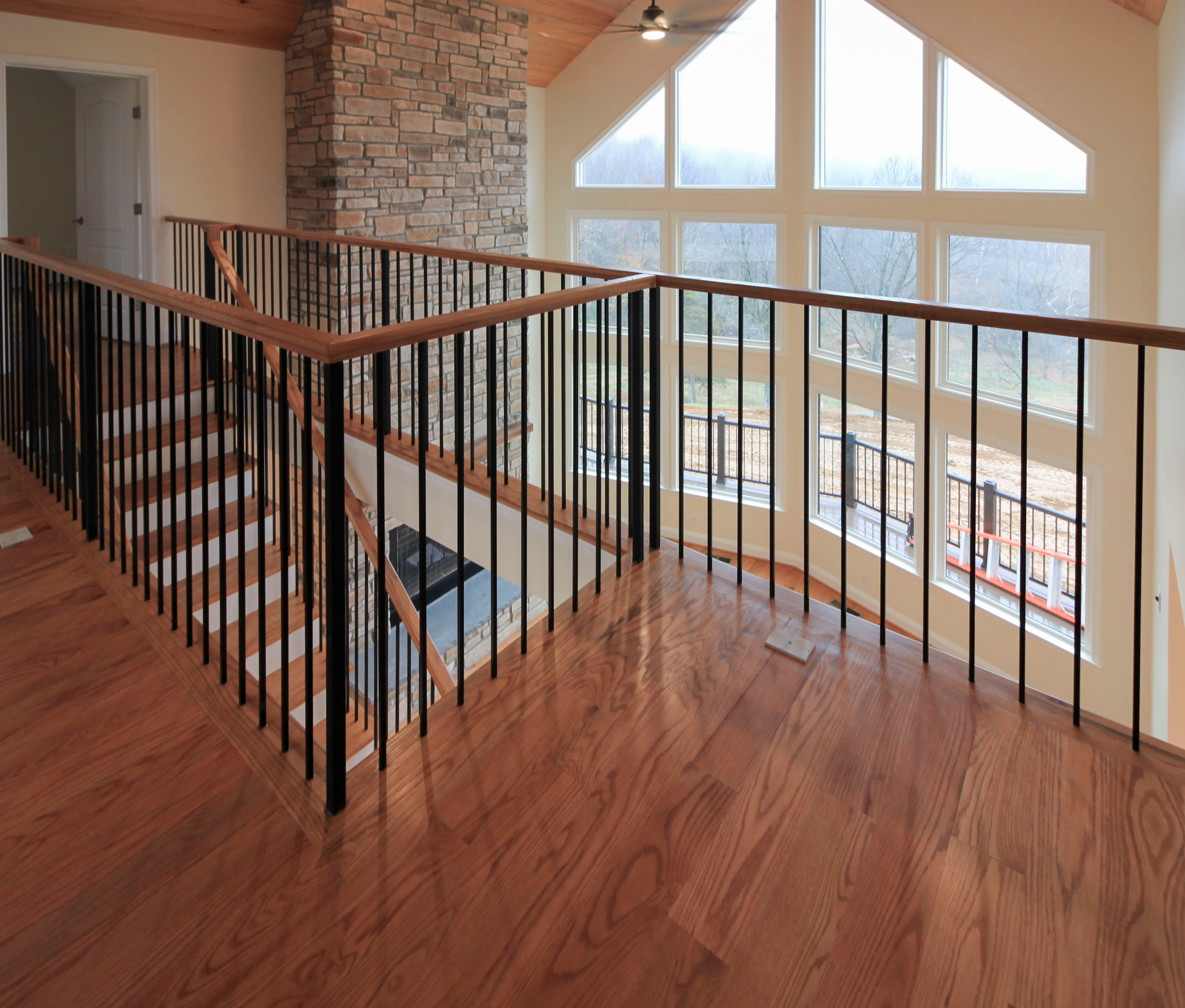97_Airy Straight-Floating Staircase in Transitional-Mountain Home, Luray, VA 228