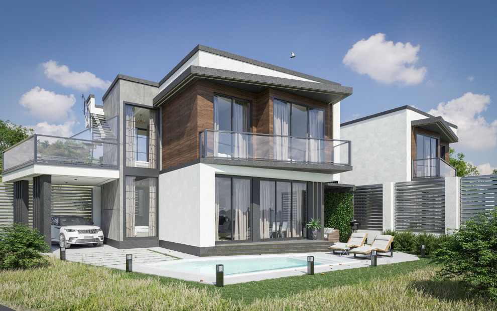 2 дома в стиле Райта