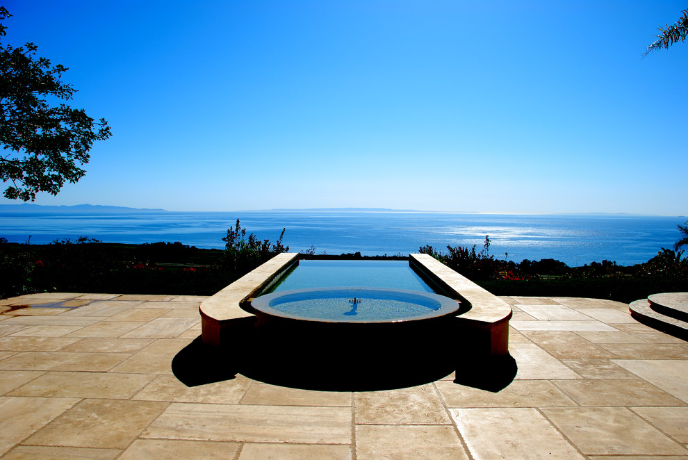 Inspiration for a mediterranean pool in Santa Barbara.