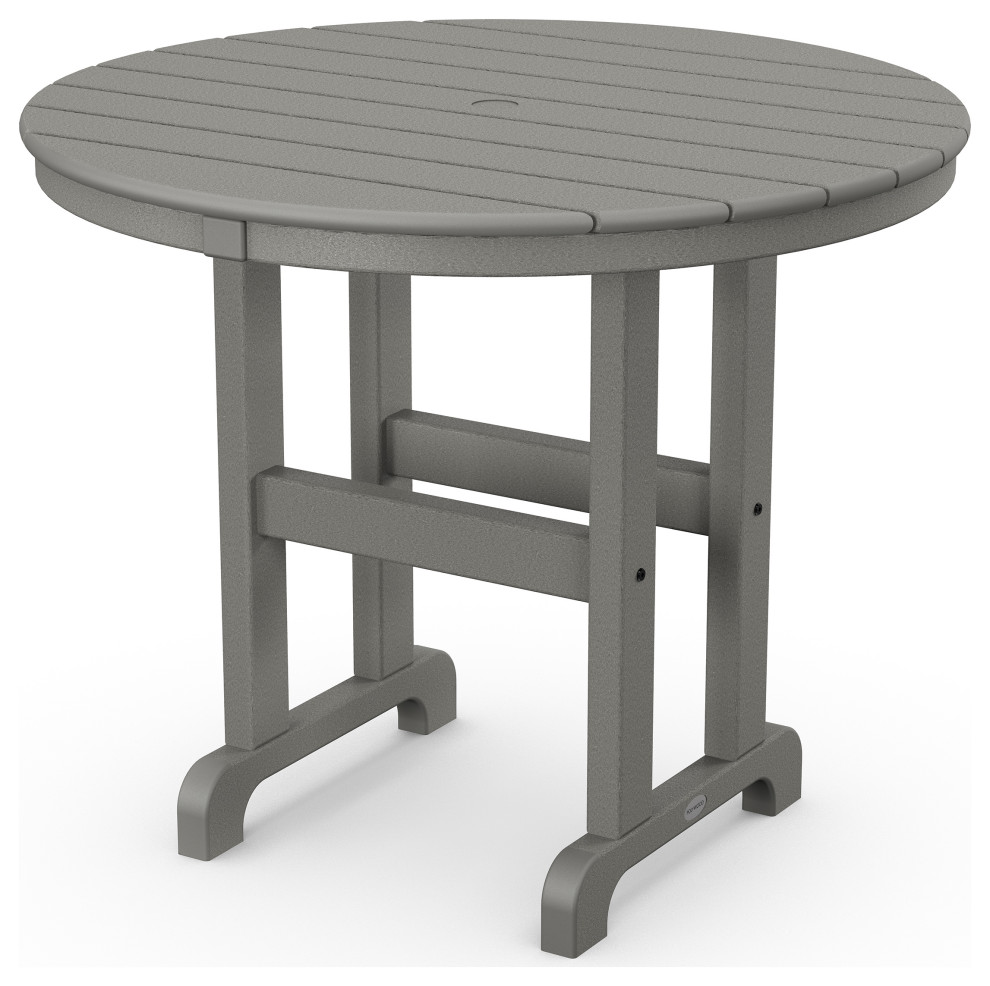 Polywood Round 36" Dining Table Transitional Outdoor Dining Tables