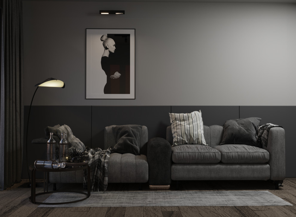 3д визуализация гостиной