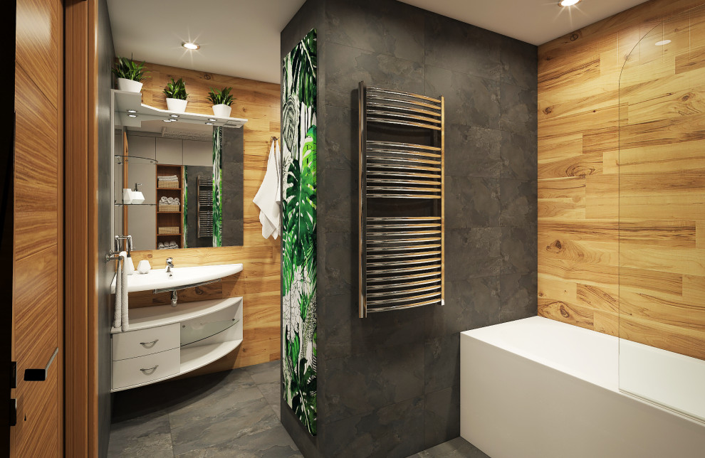 Проект интерьера ванной комнаты