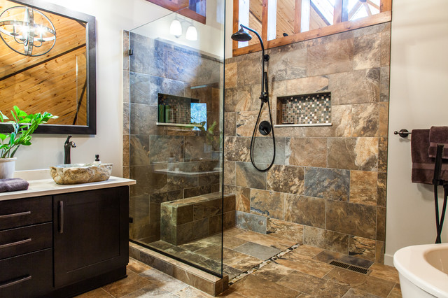 Rustic Geodesic Master Bathroom rustic-bathroom