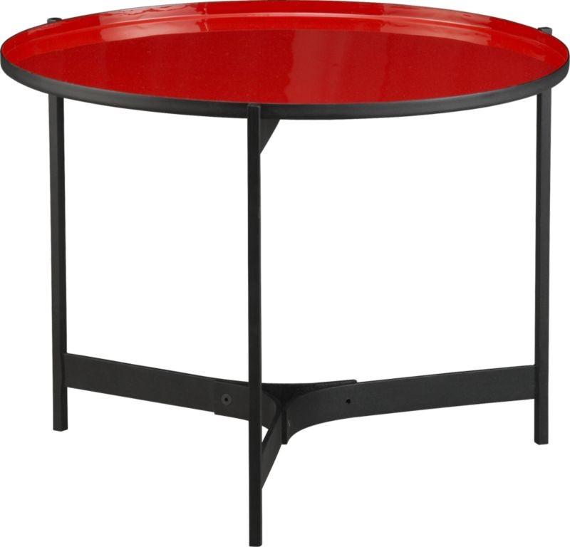 butler red side table