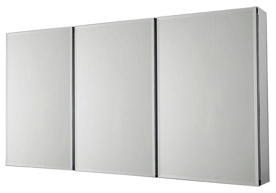 Pegasus 36 in. x 31 in. Recessed or Surface Mount Medicine Cabinet in Silver
