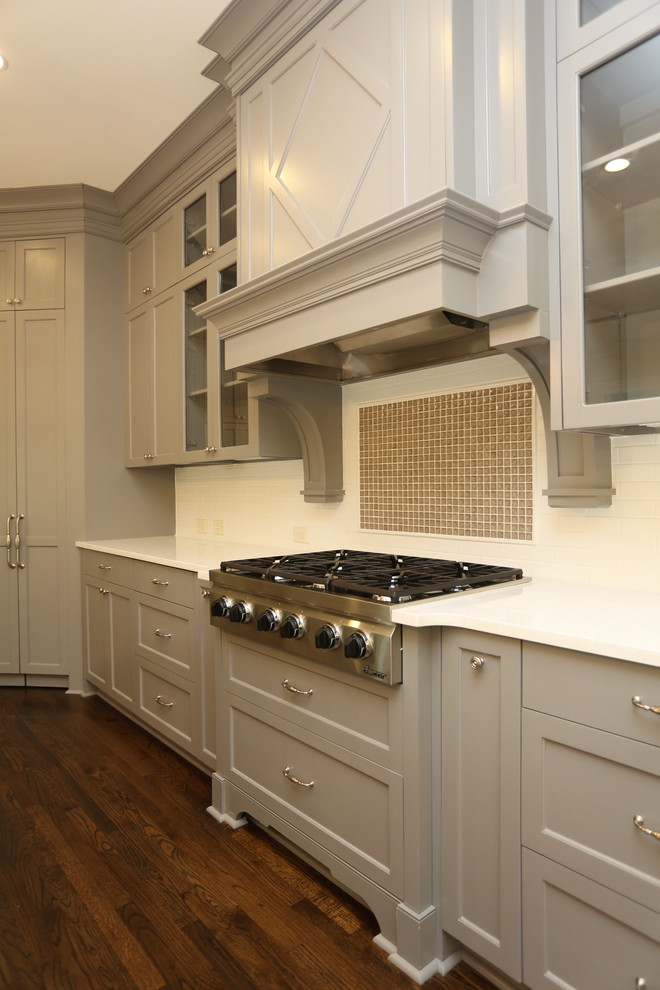 This is an example of a transitional kitchen in Atlanta.