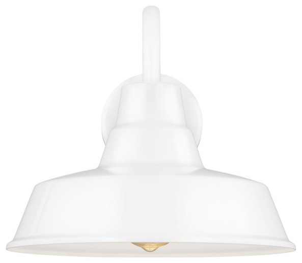 Sea Gull Lighting Barn Light Medium Outdoor Wall Lantern, White