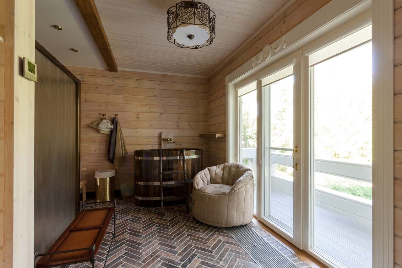 Интерьеры дома из клееного бруса