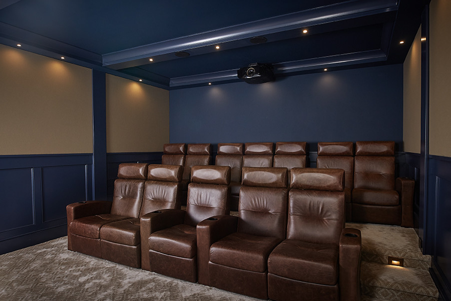 The Gables - Waterfront Infill - Transitional - Home Theater - Grand ...