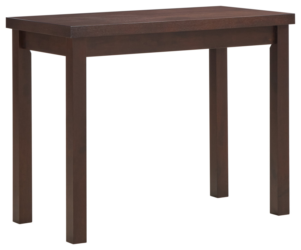 Waverly Thick Top Bar Table, Espresso Transitional Indoor Pub And