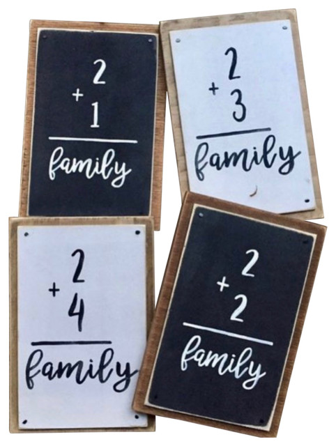Family Flashcard, Blackwashed, 2+2=Family